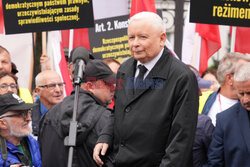 Protest PiS przed Ministerstwem Sprawiedliwości