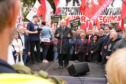 Protest PiS przed Ministerstwem Sprawiedliwości