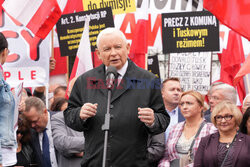 Protest PiS przed Ministerstwem Sprawiedliwości