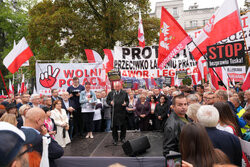 Protest PiS przed Ministerstwem Sprawiedliwości