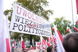 Protest PiS przed Ministerstwem Sprawiedliwości