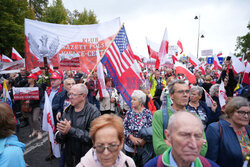 Protest PiS przed Ministerstwem Sprawiedliwości