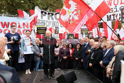 Protest PiS przed Ministerstwem Sprawiedliwości