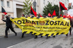 Poznań - demonstracja w obronie Rozbratu