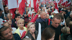 Protest PiS przed Ministerstwem Sprawiedliwości