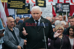 Protest PiS przed Ministerstwem Sprawiedliwości