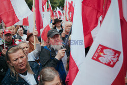 Protest PiS przed Ministerstwem Sprawiedliwości