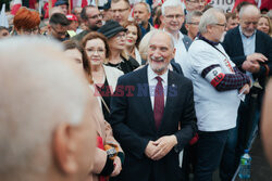 Protest PiS przed Ministerstwem Sprawiedliwości