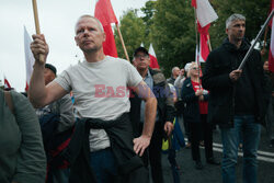 Protest PiS przed Ministerstwem Sprawiedliwości