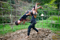 Wrestling w Chinach - AFP