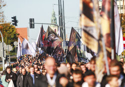 Procesja różańcowa Wojowników Maryi w Olsztynie