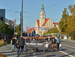 Procesja różańcowa Wojowników Maryi w Olsztynie