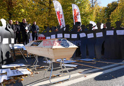 Protest policyjnej Solidarności w Warszawie