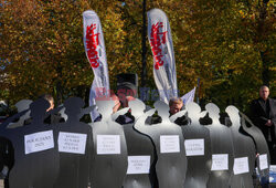 Protest policyjnej Solidarności w Warszawie