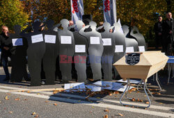 Protest policyjnej Solidarności w Warszawie