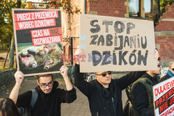 Gdański protest w obronie dzików