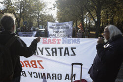 Azyl, prawo, konstytucja! - protest przed KPRM