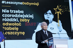 Konferencja prezesa PiS Jarosława Kaczyńskiego