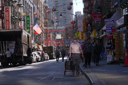 Życie codziennie w Chinatown w Nowym Jorku