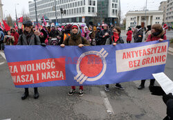 Demonstracja antyfaszystowska w Warszawie