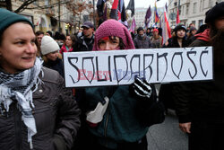 Demonstracja antyfaszystowska w Warszawie