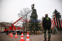 Pierwsze świąteczne dekoracje w Krakowie