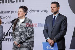 Konferencja prezydenta Rafała Trzaskowskiego dotyczącą spraw społecznych