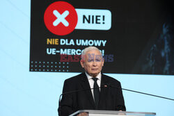 Konferencja prezesa PiS Jarosława Kaczyńskiego