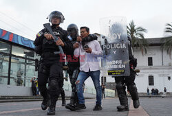 Demonstracje antyrządowe w ekwadorskim Quito