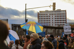 Manifestacja antyrosyjska w Berlinie