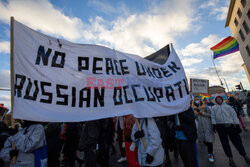 Manifestacja antyrosyjska w Berlinie