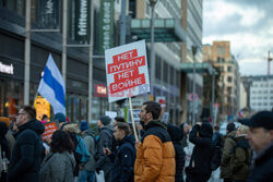 Manifestacja antyrosyjska w Berlinie