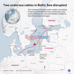 Kable na dnie Bałtyku uszkodzone