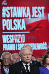 Konferencja prezesa PiS Jarosława Kaczyńskiego