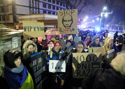 1000 Dzień Piekła - protest przed ambasadą Rosji