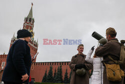 Wystawa poświęcona paradzie z 1941 r. w Moskwie na placu Czerwonym