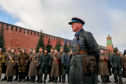 Wystawa poświęcona paradzie z 1941 r. w Moskwie na placu Czerwonym