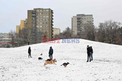 Pierwszy śnieg w Warszawie