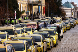 Protest taksówkarzy w Sofii