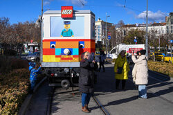 Tramwaj z klocków LEGO w Budapeszcie