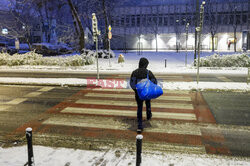 Pierwszy śnieg w Warszawie