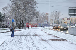 Pierwszy śnieg w Warszawie