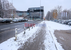 Pierwszy śnieg w Warszawie