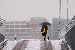 Pierwszy śnieg w Warszawie