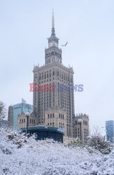 Pierwszy śnieg w Warszawie