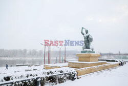 Pierwszy śnieg w Warszawie