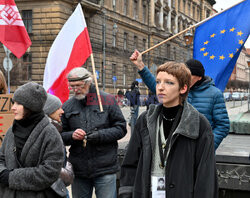 Stop faszyzmowi - pikieta w Krakowie