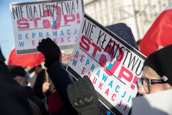 Protest Tak dla edukacji! Nie dla deprawacji! w Gdańsku