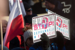 Protest Tak dla edukacji! Nie dla deprawacji! w Gdańsku