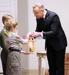 Betlejemskie Światło Pokoju w Pałacu Prezydenckim